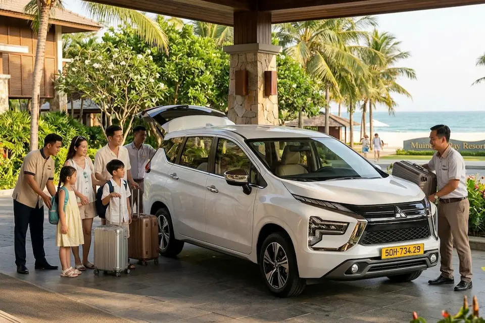 Xe 7 chỗ Xpander thuê hợp đồng du lịch TP.HCM đi Vũng Tàu, Đà Lạt